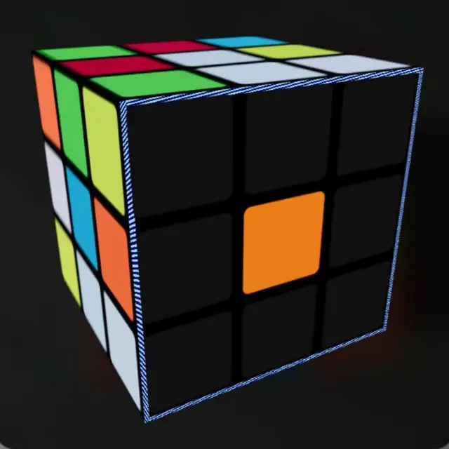 3D Rubik’s Cube scanner guide interface