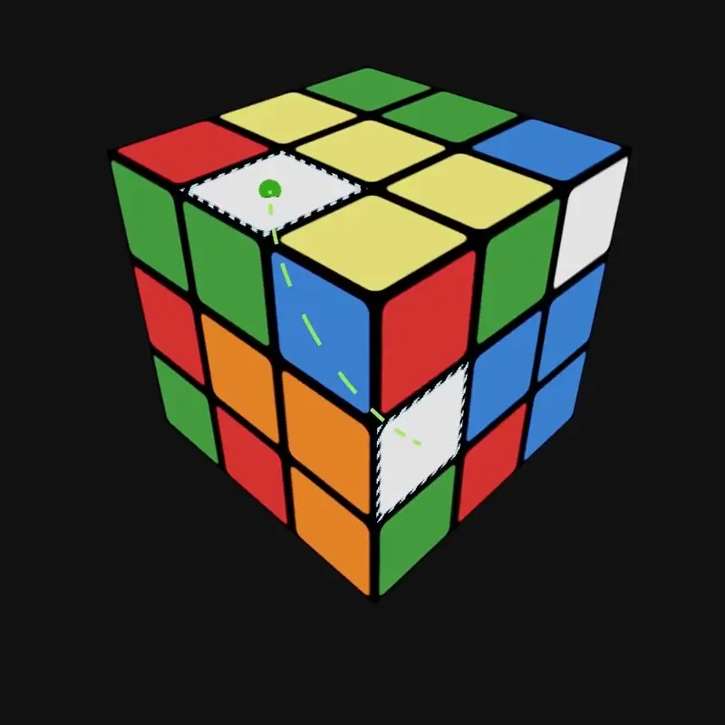 Visual arrow explains the next move